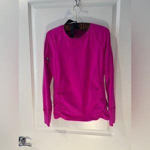 Kyodan hot pink long sleeve sports top size M .